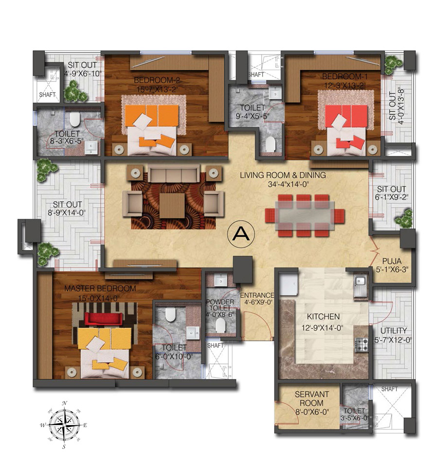 floor plan - Level 10