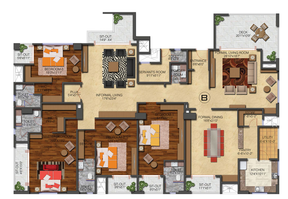 floor plan - Level 10