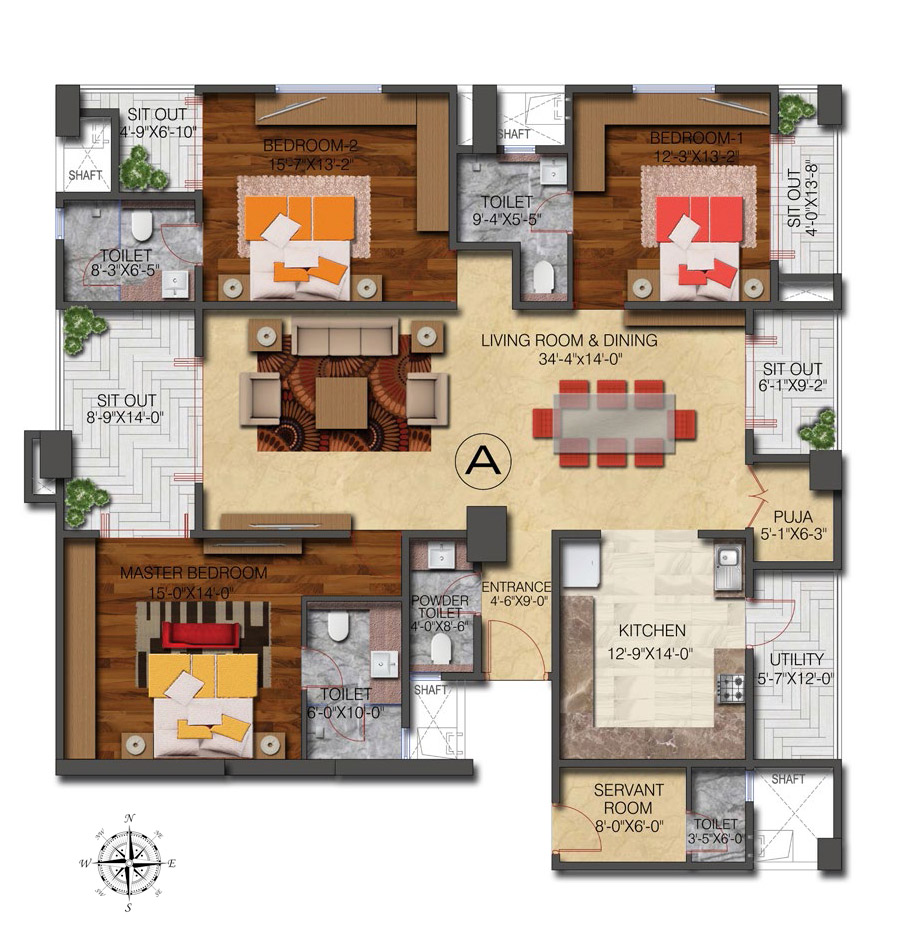 floor plan Level 4,7 & 11