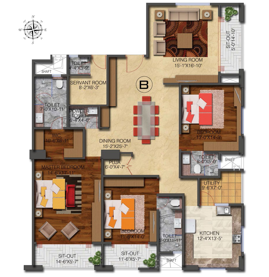 floor plan Level 4,7 & 11