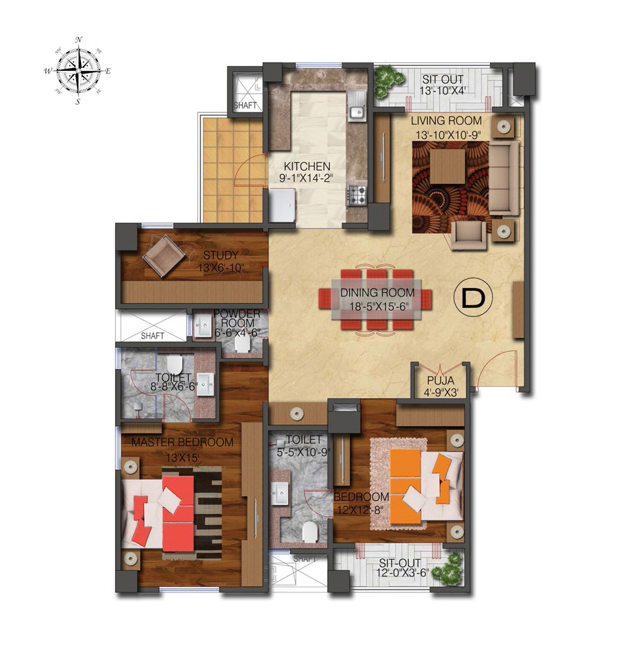 floor plan - Level 8