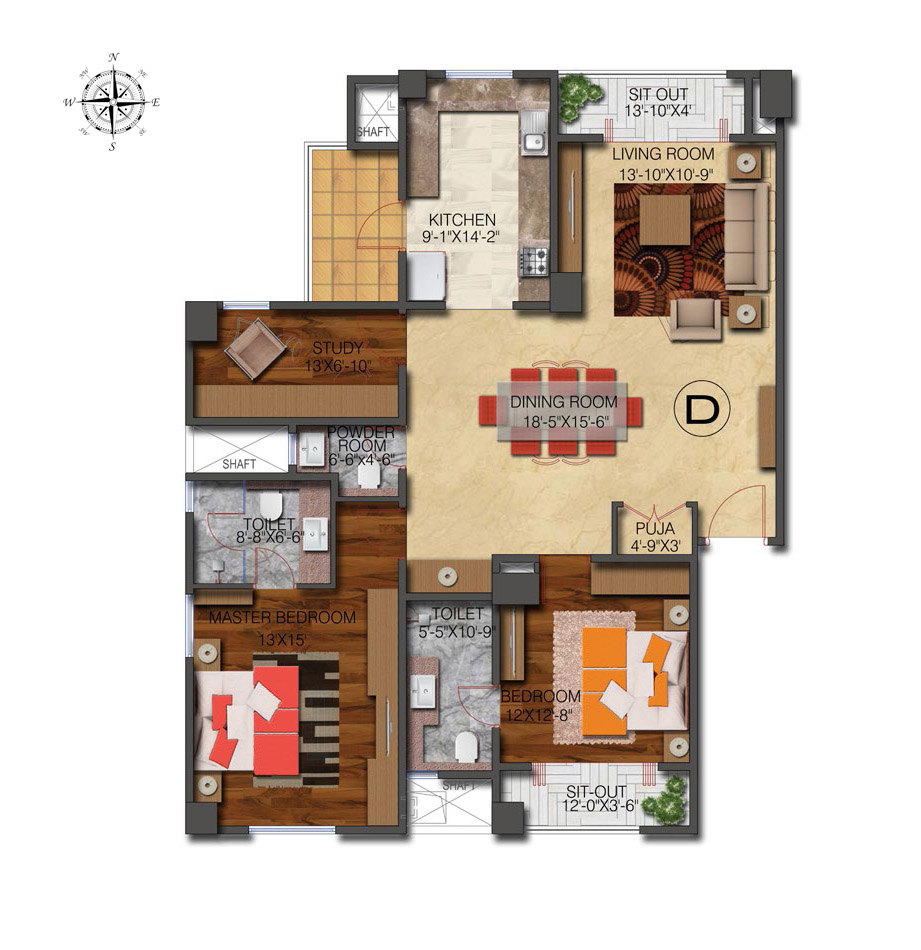 floor plan - Level 9